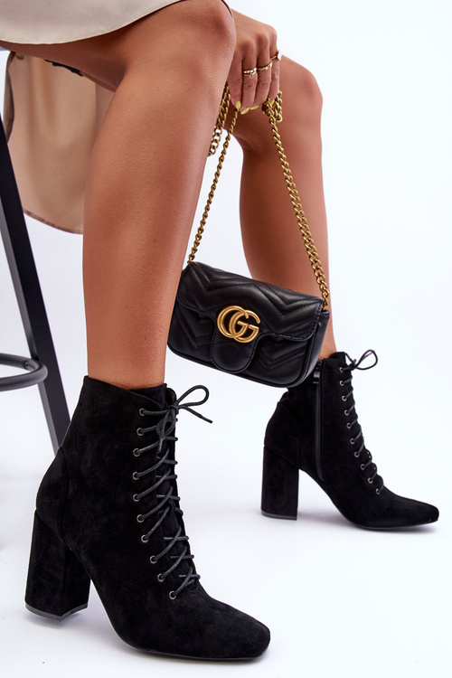 Ženské semišové topánky na post Black Saolio