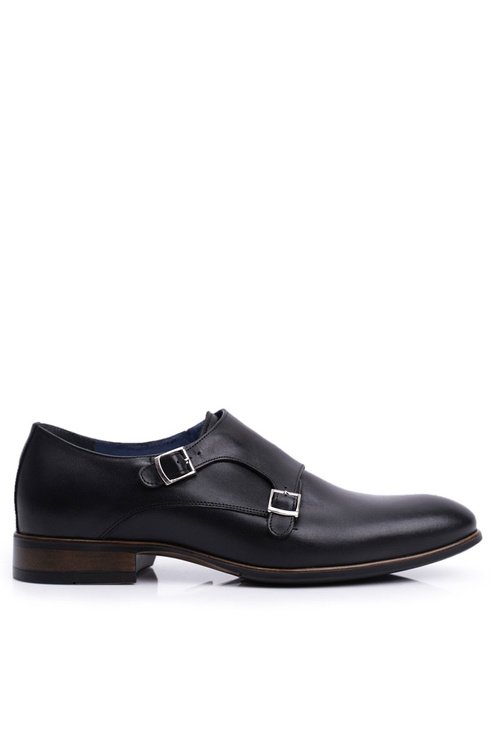 Pánské Polobotky Monk Nikopol Kožené Černé 1720