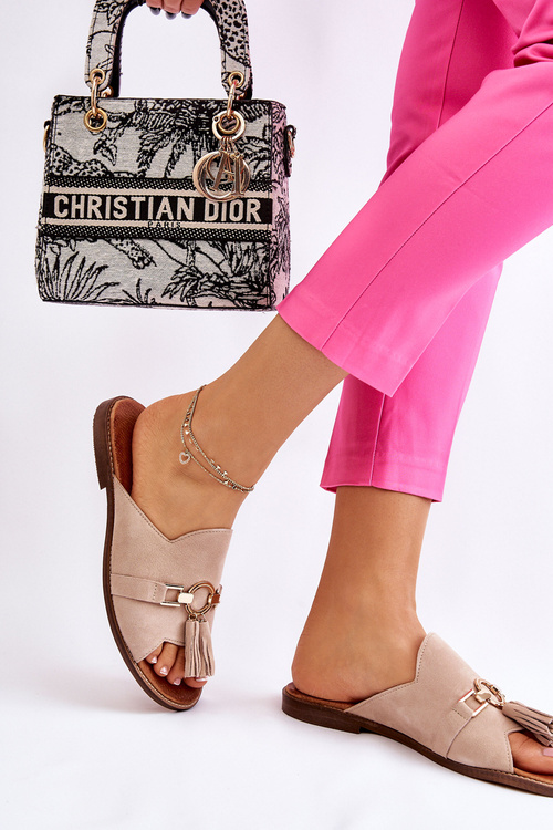 Dámska semišová lewski topánky 3226 béžová