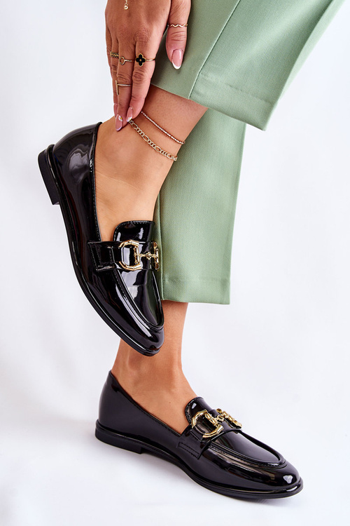 Ženské lakované čierne karafy Coriso