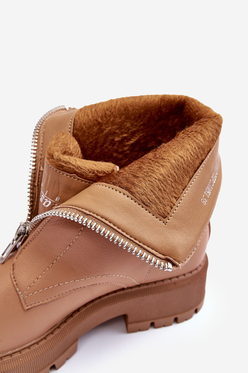 Ploché kožené topánky s ťavou vimal zipsom