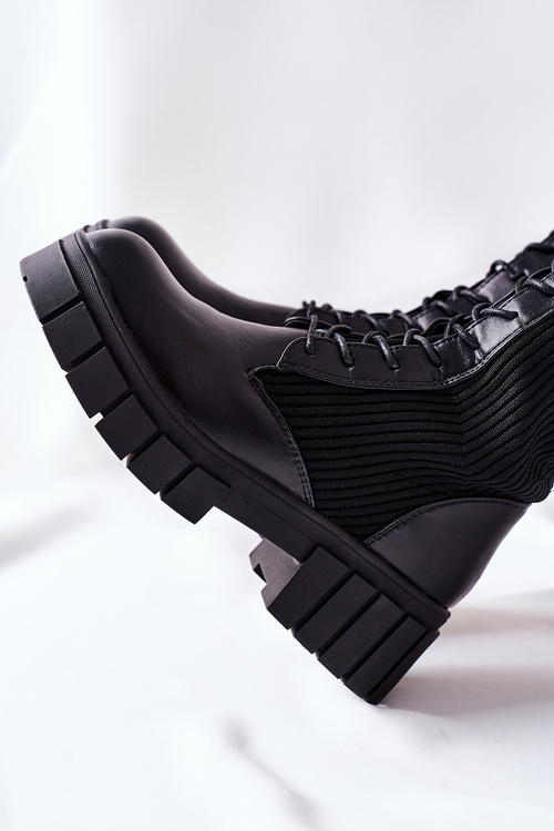 Vysoké boty s ponožkou Černé Monteri