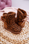 Dětské Kotníkové zimní Boty s Kožešinou Leopard Fiona