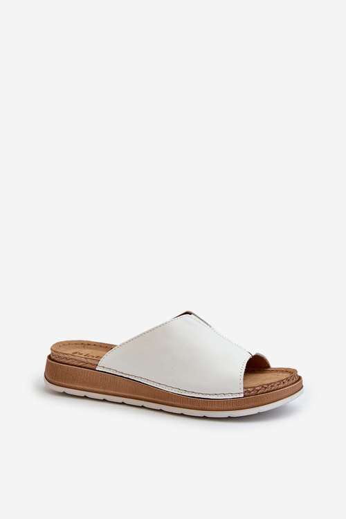 Pohodlné Dámské Žabky Z Eko Kůže Inblu GS0003I1 Bílé