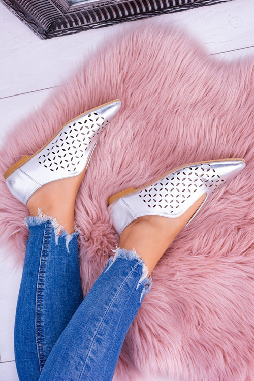 Lu Boo stříbrné dámské boty Synthia