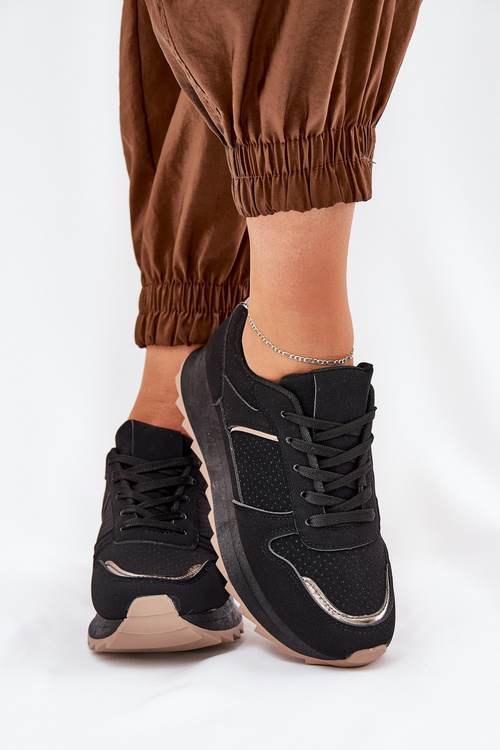 Dámske Športové Topánky Na Platforme Čierne Yandia