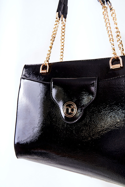 Maľovaná taška na rameno Nobo L1750 čierna