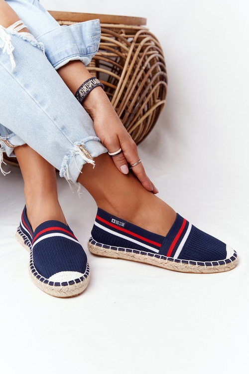 Espadrilles na pletenej podrážke veľkej hviezdy HH274483 Navy Blue