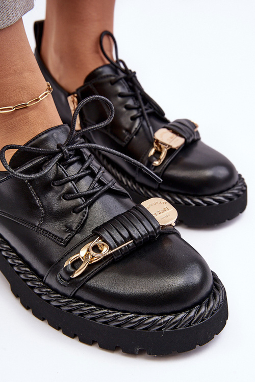 Dámské kožené polobotky D&A MR870-80 Černé