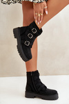 Zateplené čižmy so zdobením čierne Ciascia