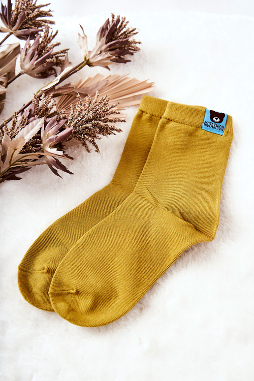 Dětské ponožky s medvídkem Žluté