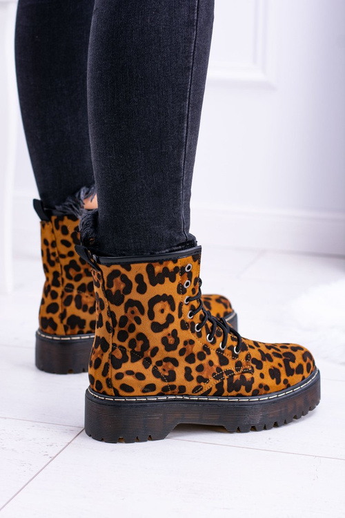 Dámské kotníkové boty v leopardském Grande
