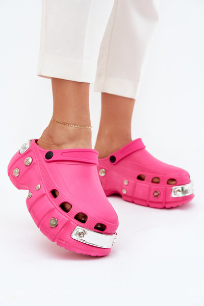 Dámske Šľapky Na Masívnej Platforme Fuksia Korina