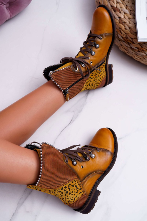 Dámské Kotníkové Boty Maciejka Žluté 3623A-07