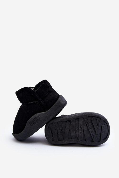 Dětské zimní boty s podšívkou z kožešiny černé Benigna