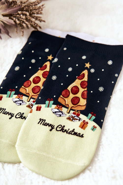 Pizza-žltá pizza Foot Socks