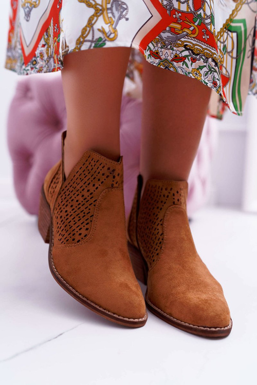 Dámské Kotníkové Jarní Cowgirl Camel Matty