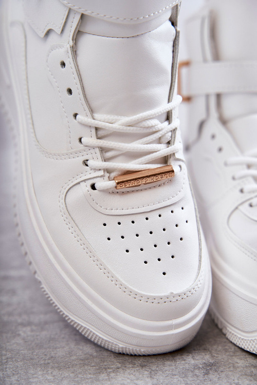 Dámska izolovaná vysoká -biela športová topánka Lexa