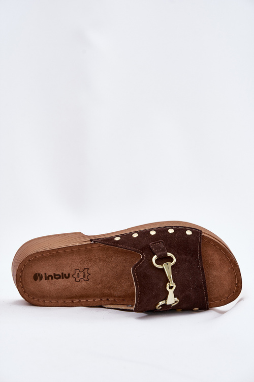 Dámské Zamszové Pantofle Inblu TF0002KU Hnědé