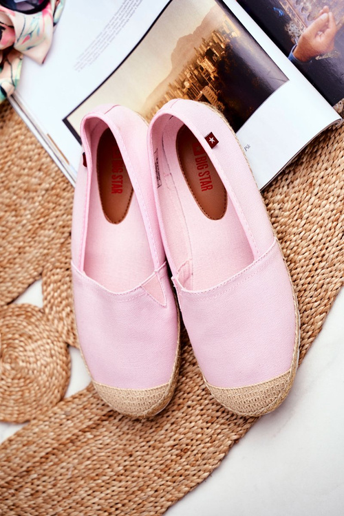 Dámské Espadrilky Pletená Podešev Růžový Big Star DD274728