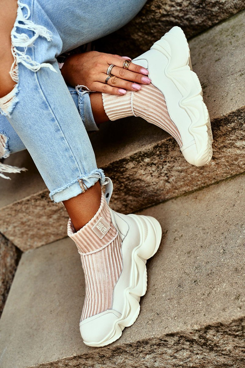 Dámska Wysokie Big Star White GG274608 Športové topánky