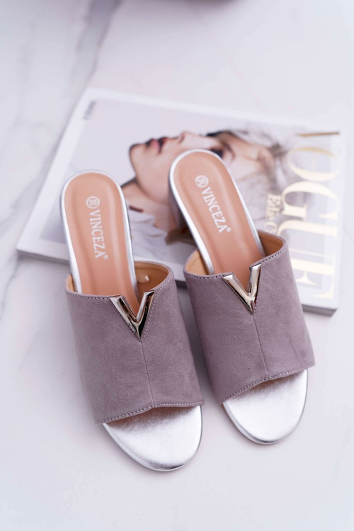 Dámské Nazouváky Klasické Elegantní Šedé Demea