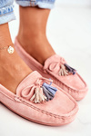 Dámske Moccasins Suede 20pb35-2003 Pink Donna Mia