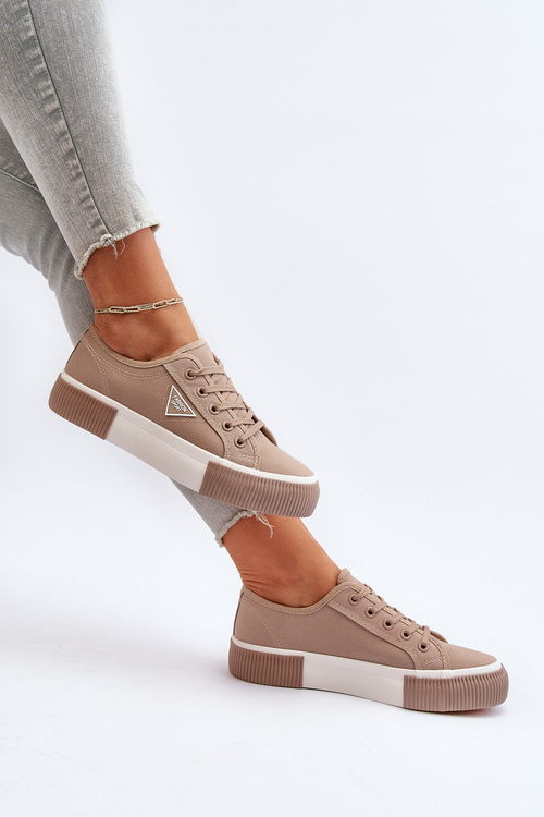 Nízke dámske tenisky béžové Enalae