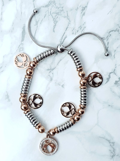 Dámský Náramek s Plameňáky Charms