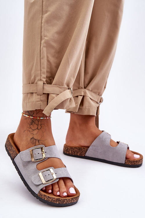 Dámské pantofle Na korkové podrážce Šedá Cortina