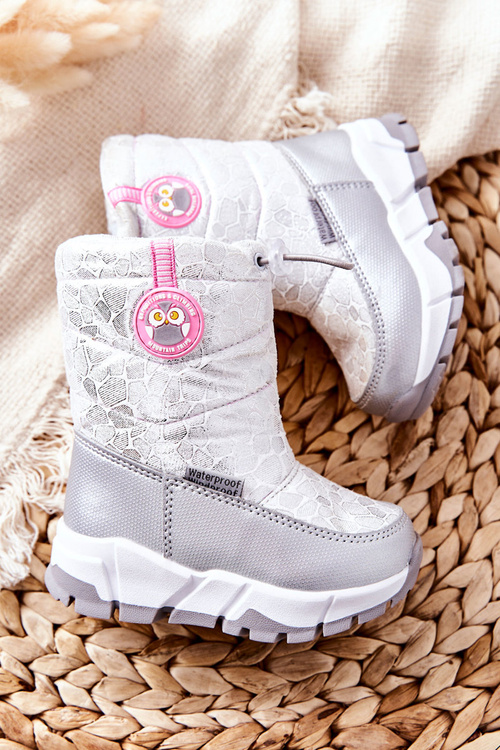 Detské izolované snehové topánky pre strieborne biele Laoth