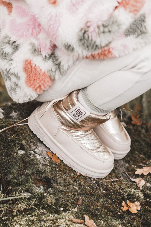 Veľká hviezda KK374221 Detské topánky béžového zlata