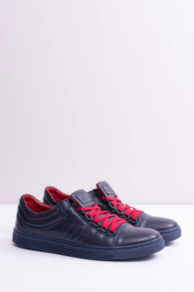 Pánske kožené tenisky Navy Blue Elon