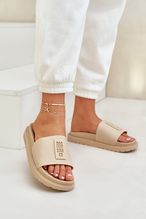 Dámske Šľapky Big Star LL274A210 Béžové