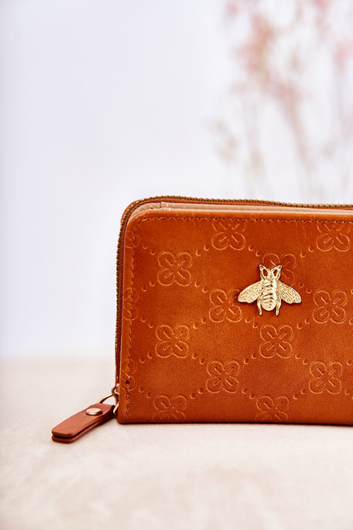 Dámská malá peněženka s ornamentem Svetle hnědé Sanchos