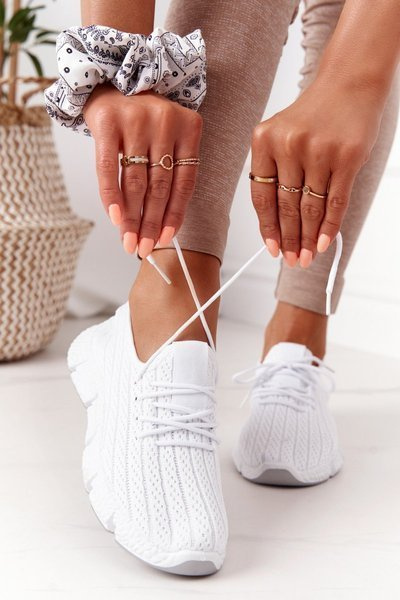 Dámská Sportovní Boty Sneakers Bílé Training