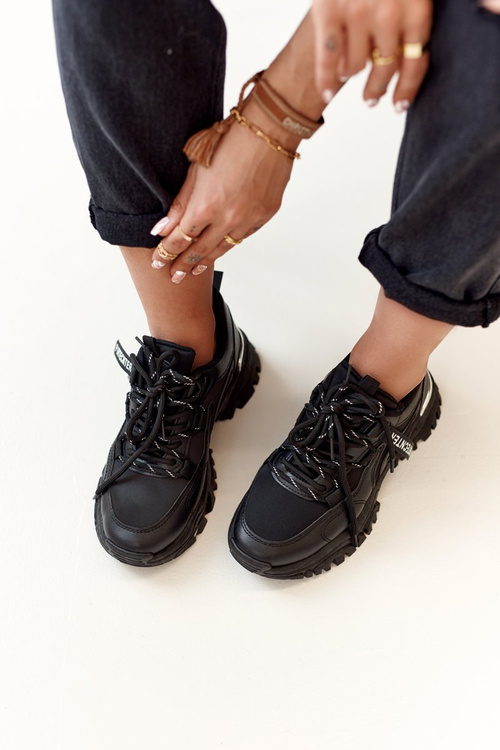 Dámské Sneakersy Na Masivní Podrážce Černé Chunky