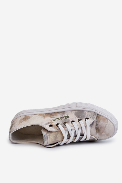 Módní nízké tenisky Big Star LL274043 Bílá a šedá