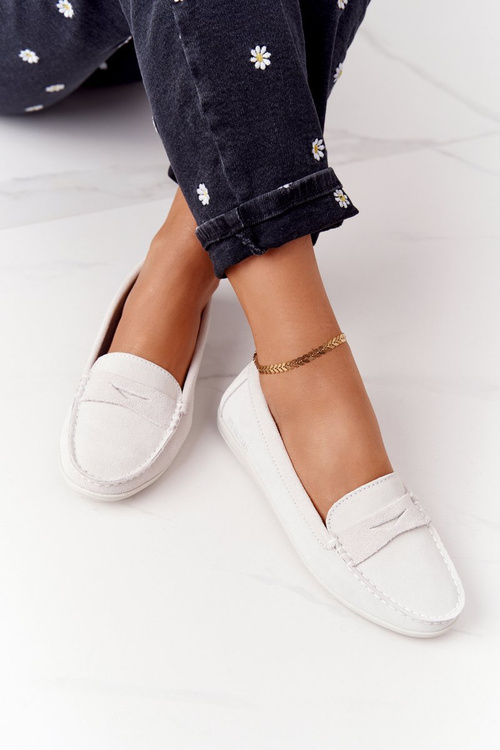 Dámské Semišové Mokasiny Big Star HH274665 Ecru