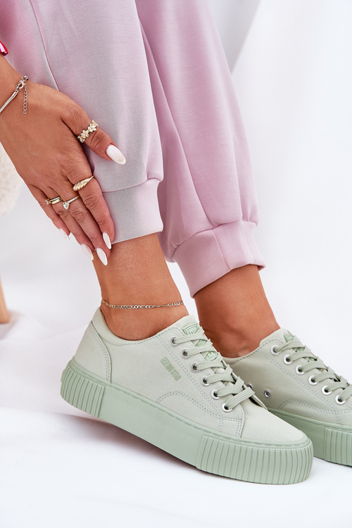 Dámske textilné tenisky Big Star RR274408 zelené