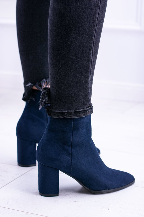 Dámské boty tmave modre na pólu ve špice Amaltea