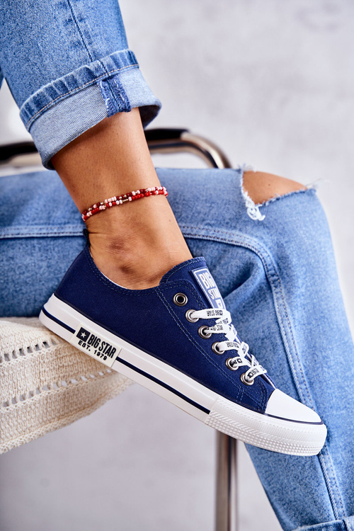Dámské Materiál Sneakers Big Star KK274103 námořnická modrá