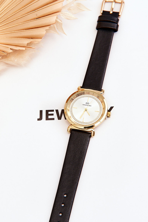 Dámské kožené hodinky Giorgio&Dario Classic Černá