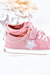 Detské tenisky na suchý zips Veľká hviezda HH374027 Pink