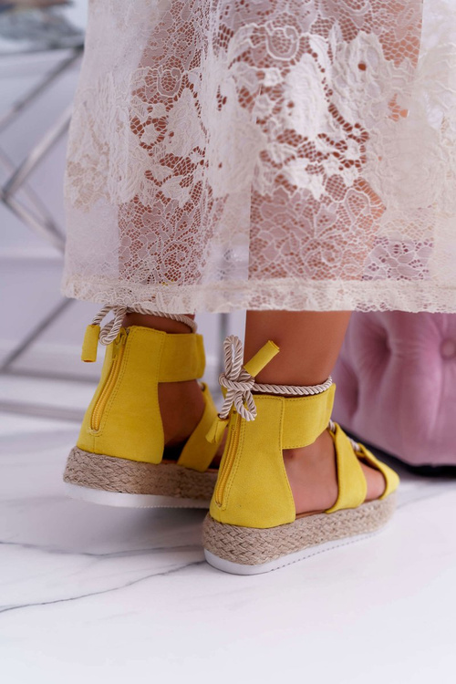 Dámské Sandály Semišové žluté Ergola