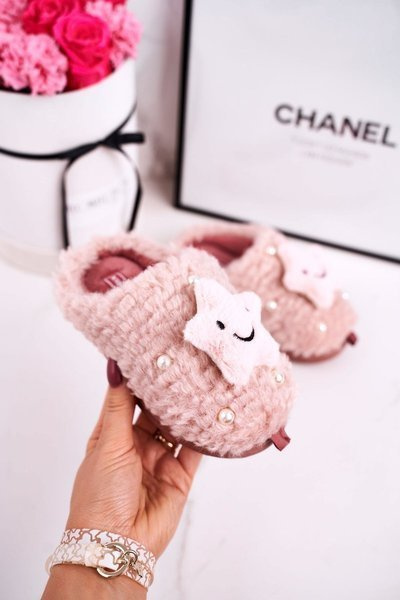 Detský izolovaný žabky ružová malá hviezda