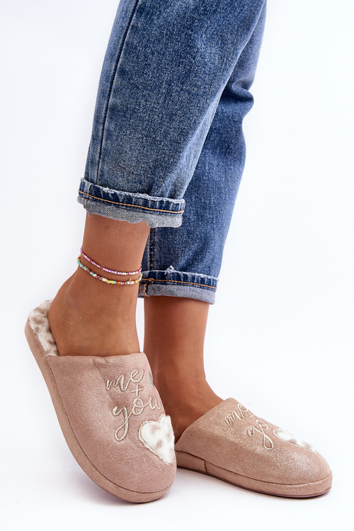 Lesklé dámske ružové papuče Gerraja