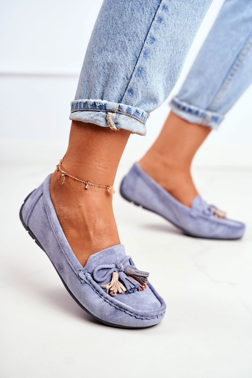 Dámske Moccasins Suede 20pb35-2003 Blue Donna Mia