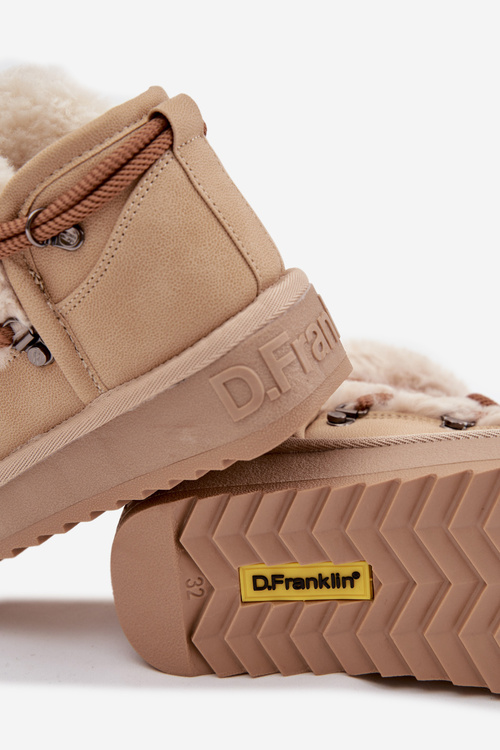 Dětské a mládežnické sněhule s kožešinou D Franklin DFSH370011 Béžové