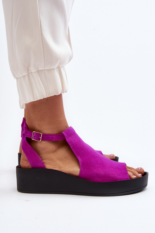 Zazoo 2914 Dámské sandály z semiše Fuchsie